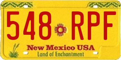 NM license plate 548RPF