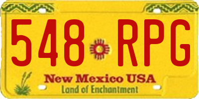 NM license plate 548RPG