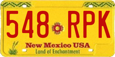 NM license plate 548RPK