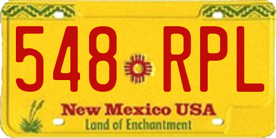 NM license plate 548RPL