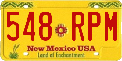 NM license plate 548RPM