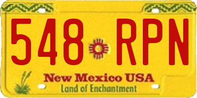 NM license plate 548RPN
