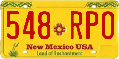 NM license plate 548RPO