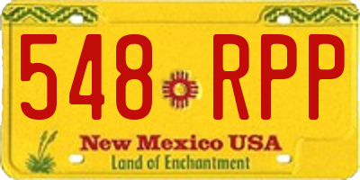 NM license plate 548RPP