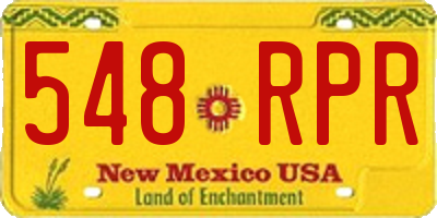 NM license plate 548RPR