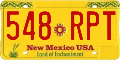 NM license plate 548RPT