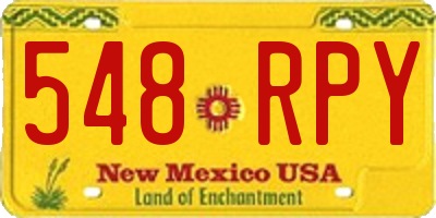 NM license plate 548RPY
