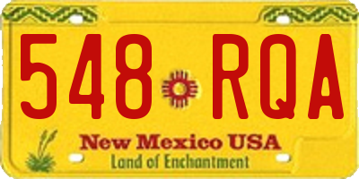 NM license plate 548RQA