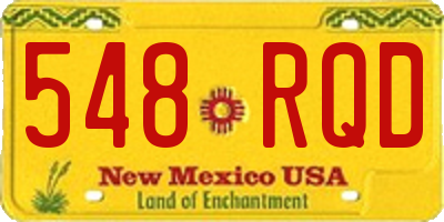 NM license plate 548RQD