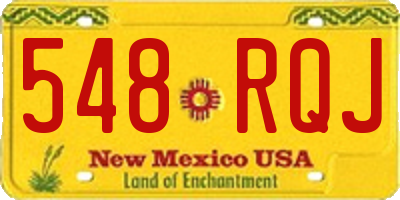 NM license plate 548RQJ