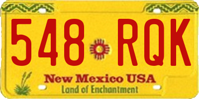NM license plate 548RQK