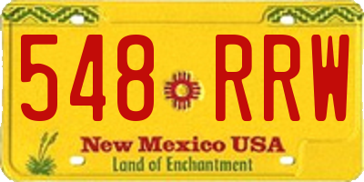 NM license plate 548RRW