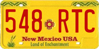 NM license plate 548RTC