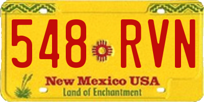 NM license plate 548RVN