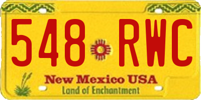 NM license plate 548RWC