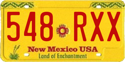 NM license plate 548RXX