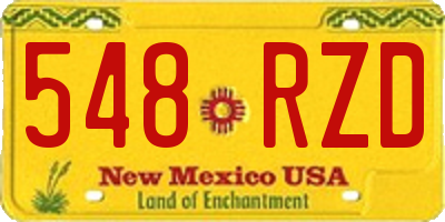 NM license plate 548RZD