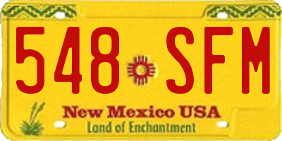 NM license plate 548SFM