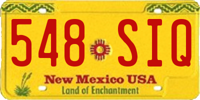 NM license plate 548SIQ