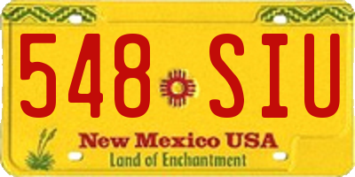 NM license plate 548SIU