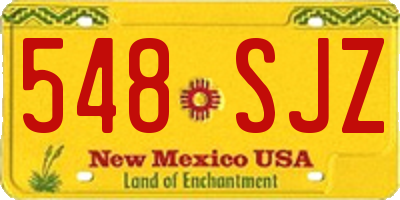 NM license plate 548SJZ