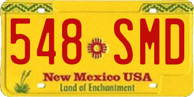 NM license plate 548SMD