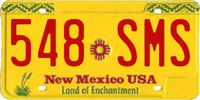 NM license plate 548SMS