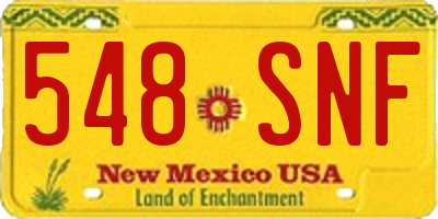 NM license plate 548SNF