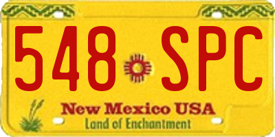 NM license plate 548SPC