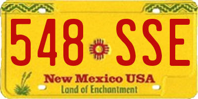 NM license plate 548SSE