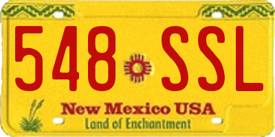 NM license plate 548SSL
