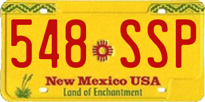 NM license plate 548SSP