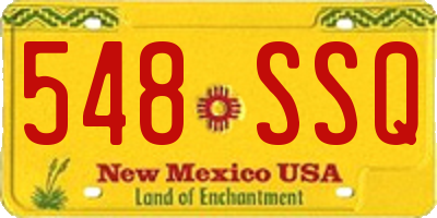 NM license plate 548SSQ