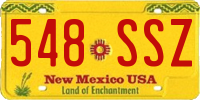 NM license plate 548SSZ