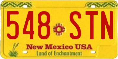 NM license plate 548STN