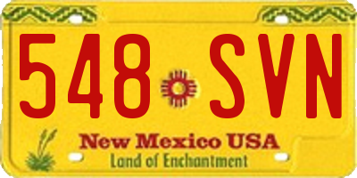 NM license plate 548SVN