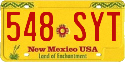 NM license plate 548SYT