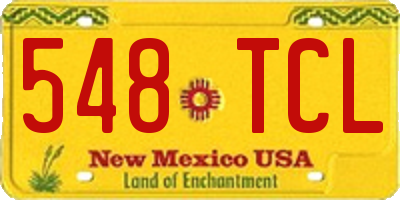 NM license plate 548TCL