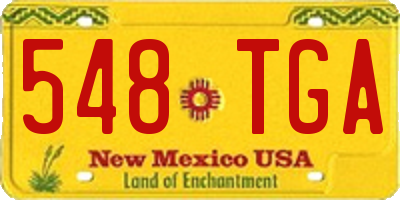 NM license plate 548TGA