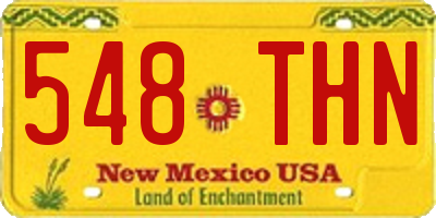 NM license plate 548THN