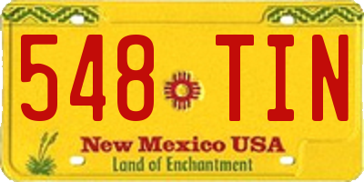 NM license plate 548TIN