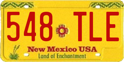 NM license plate 548TLE