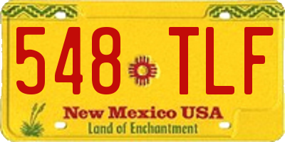 NM license plate 548TLF