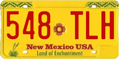 NM license plate 548TLH