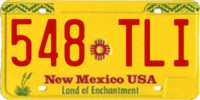 NM license plate 548TLI