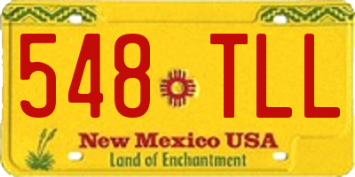 NM license plate 548TLL