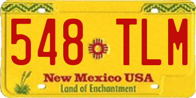 NM license plate 548TLM
