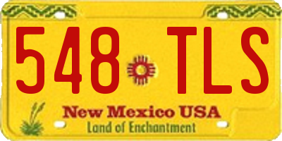 NM license plate 548TLS