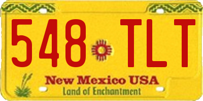 NM license plate 548TLT