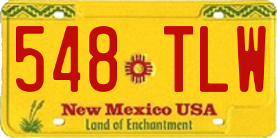 NM license plate 548TLW